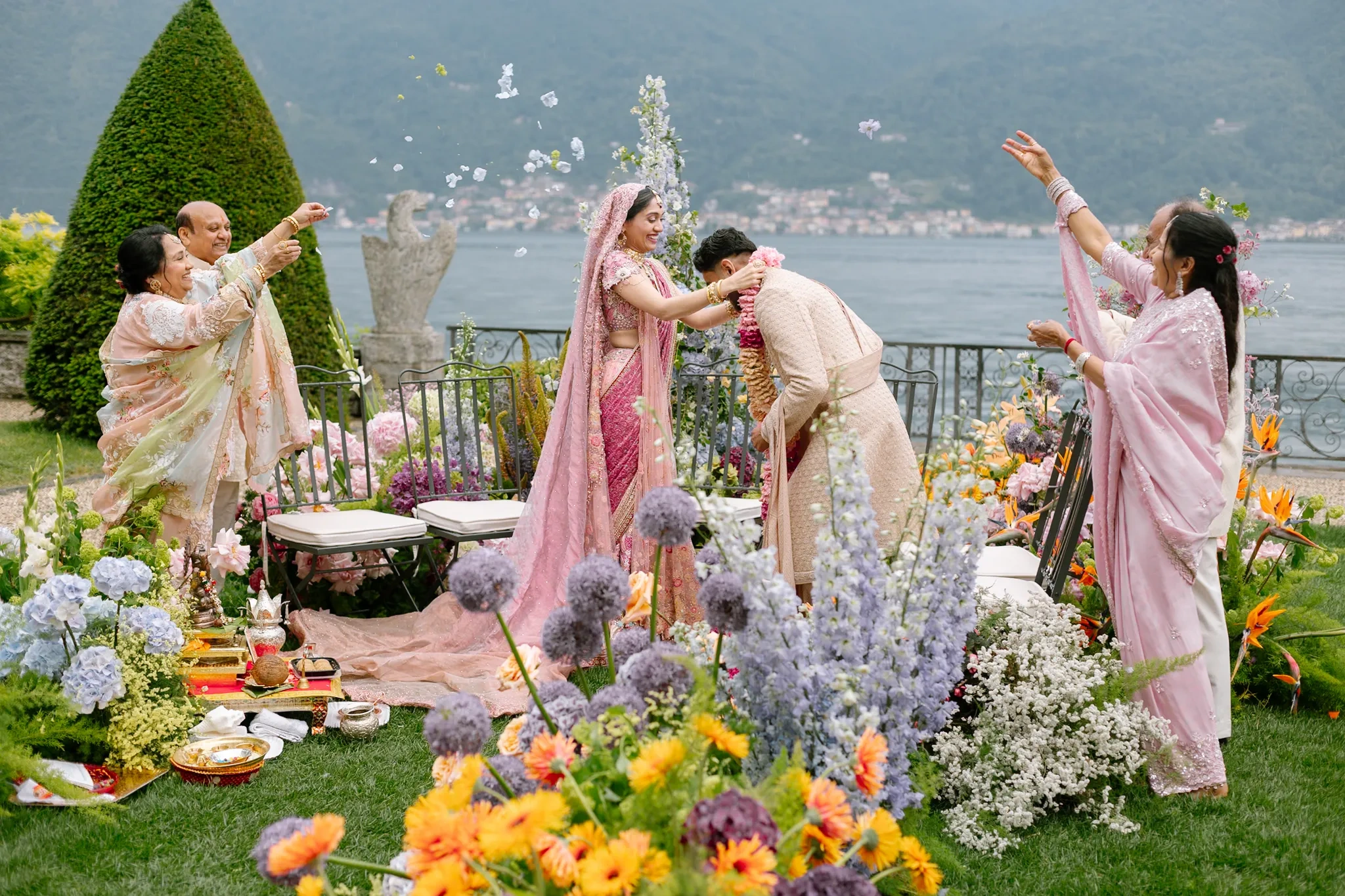 City wedding mandap